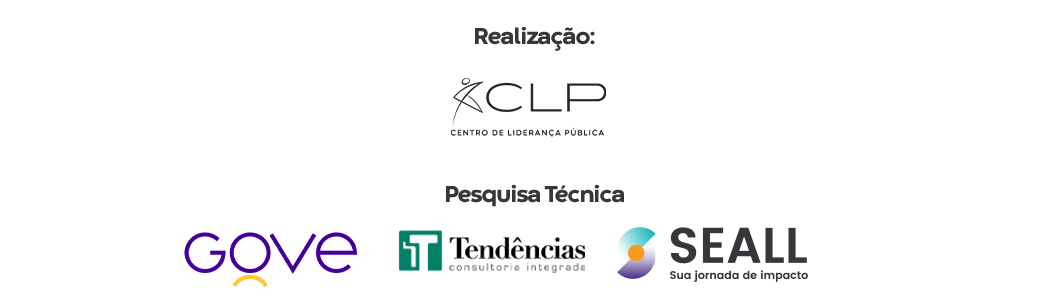 Logos das instituições realizadoras e parceiras do Ranking de Competitividade dos Estados e dos Municípios